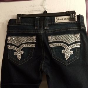 Rock Revival Dark Blue Bootcut Jeans Size 27 NWT